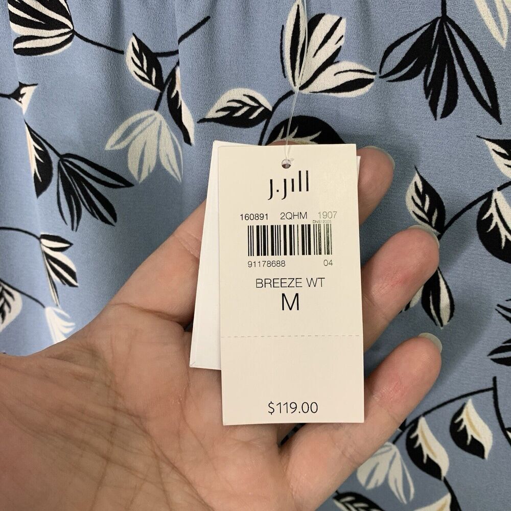 J. Jill Sky Blue Breeze Flounce Hem Maxi Dress Women Size M NWT $119 - Picture 9 of 15